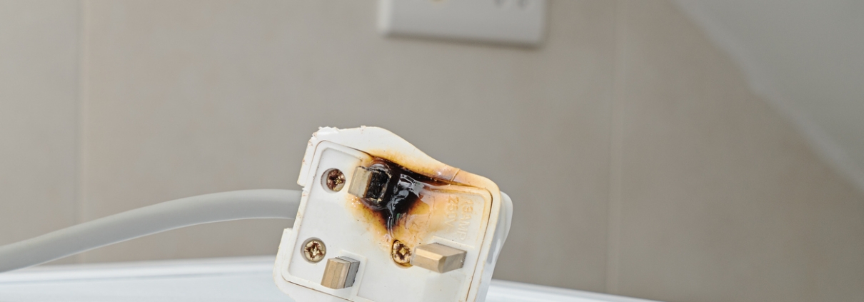 Burned ac Power Plugs and Sockets