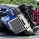 Rolled Over Semi-truck