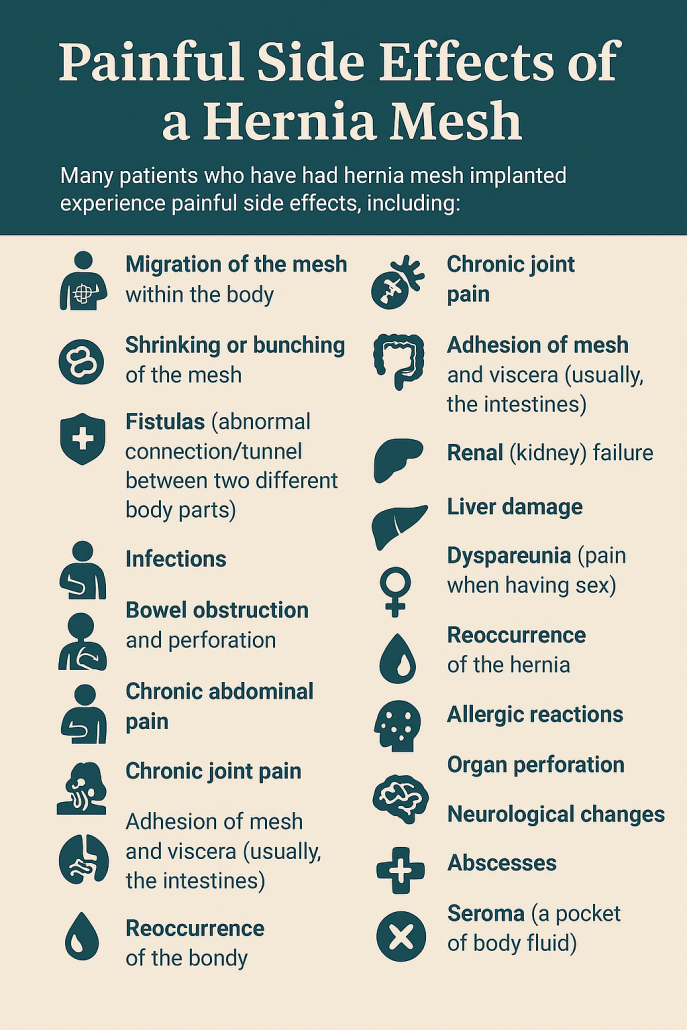 Painful Side Effects of a Hernia Mesh