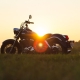 Motorcycle at sunset