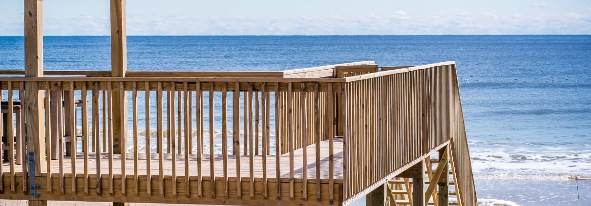 beach deck over the ocean