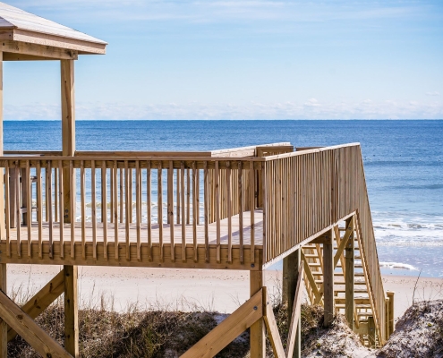 beach deck over the ocean