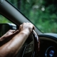 hands on a steering wheel