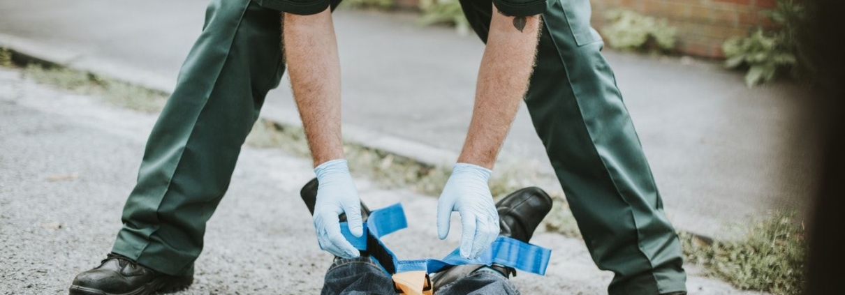 EMT helping an injured person