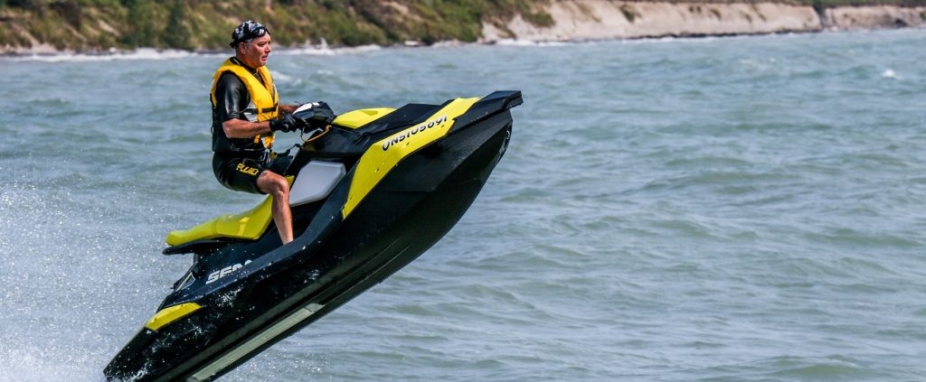 man on a jetski