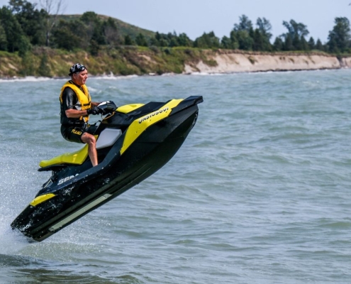 man on a jetski