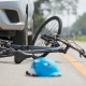Accident car crash with bicycle on road