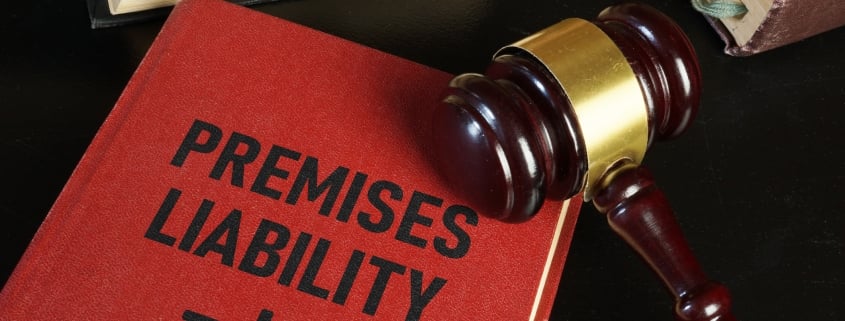 Premises liability is shown using a text on the book