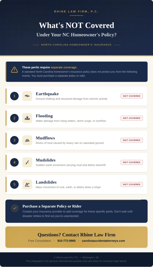 What Is Not Covered in a Homeowner's Insurance Policy